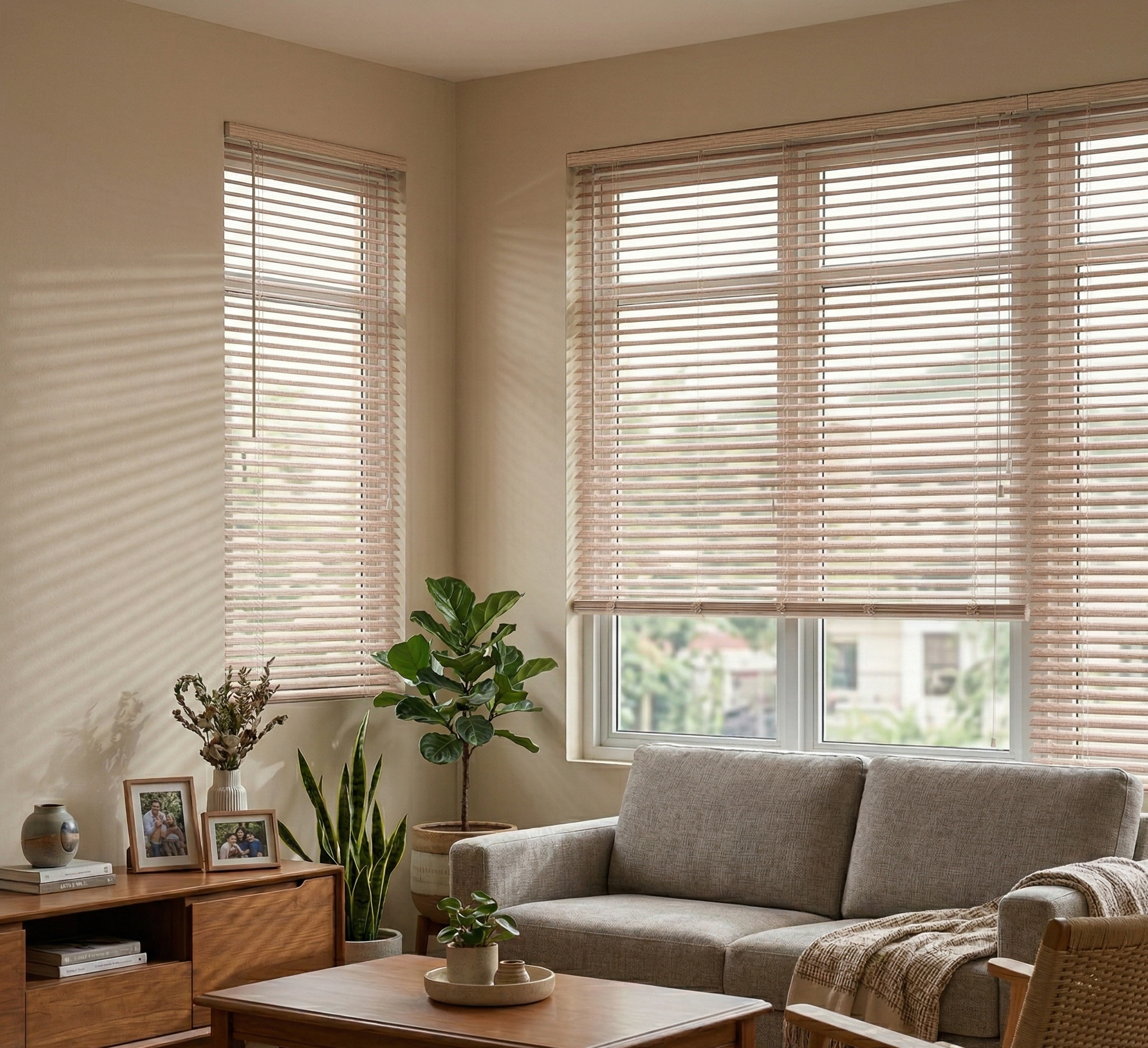 Mini horizontal blinds installed in a Metro Manila office fit-out
